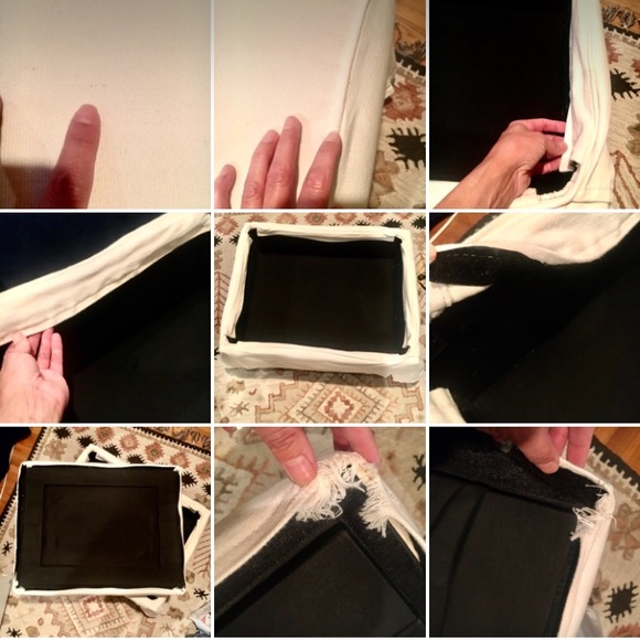 Pottery Barn Storage Ottoman Slipcover white denim - Picture 12 of 16